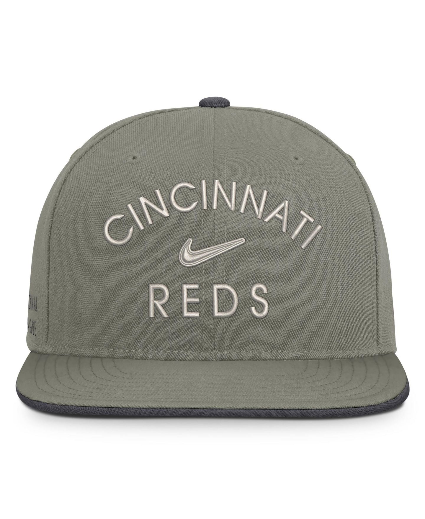 Мужская кепка Nike Olive Cincinnati Reds Pro Dri-FIT snapback Hat — фото 2