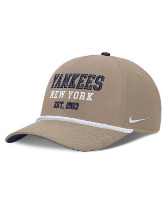 Men's Khaki New York Yankees Father's Day Rope Rise Adjustable Hat