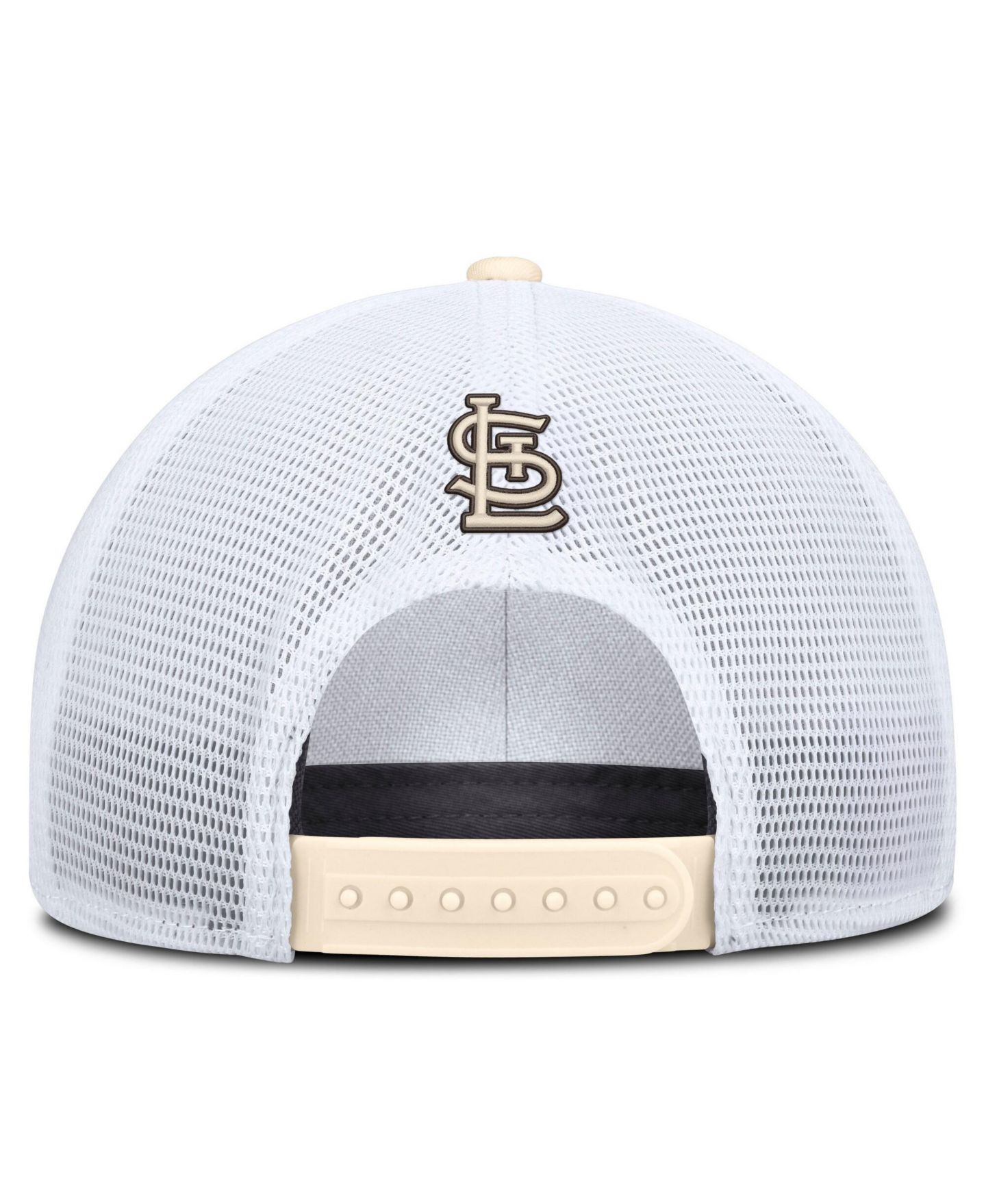 Мужская кепка Nike Natural/White St. Louis Cardinals Rise Dri-FIT Trucker Adjustable Hat — фото 4