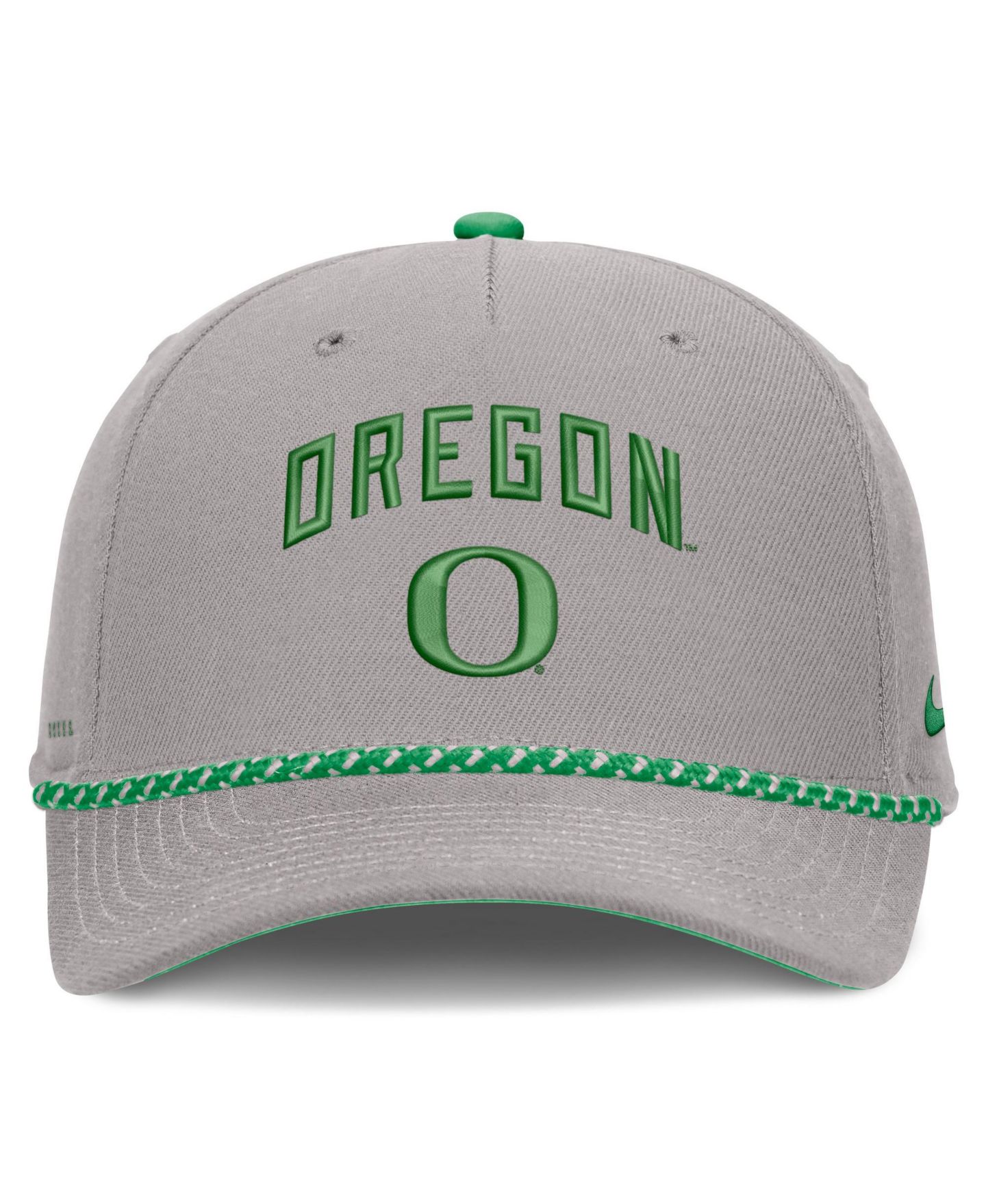 Кепка Nike Gray Oregon Ducks Primetime Rise Rope Adjustable Hat — фото 2
