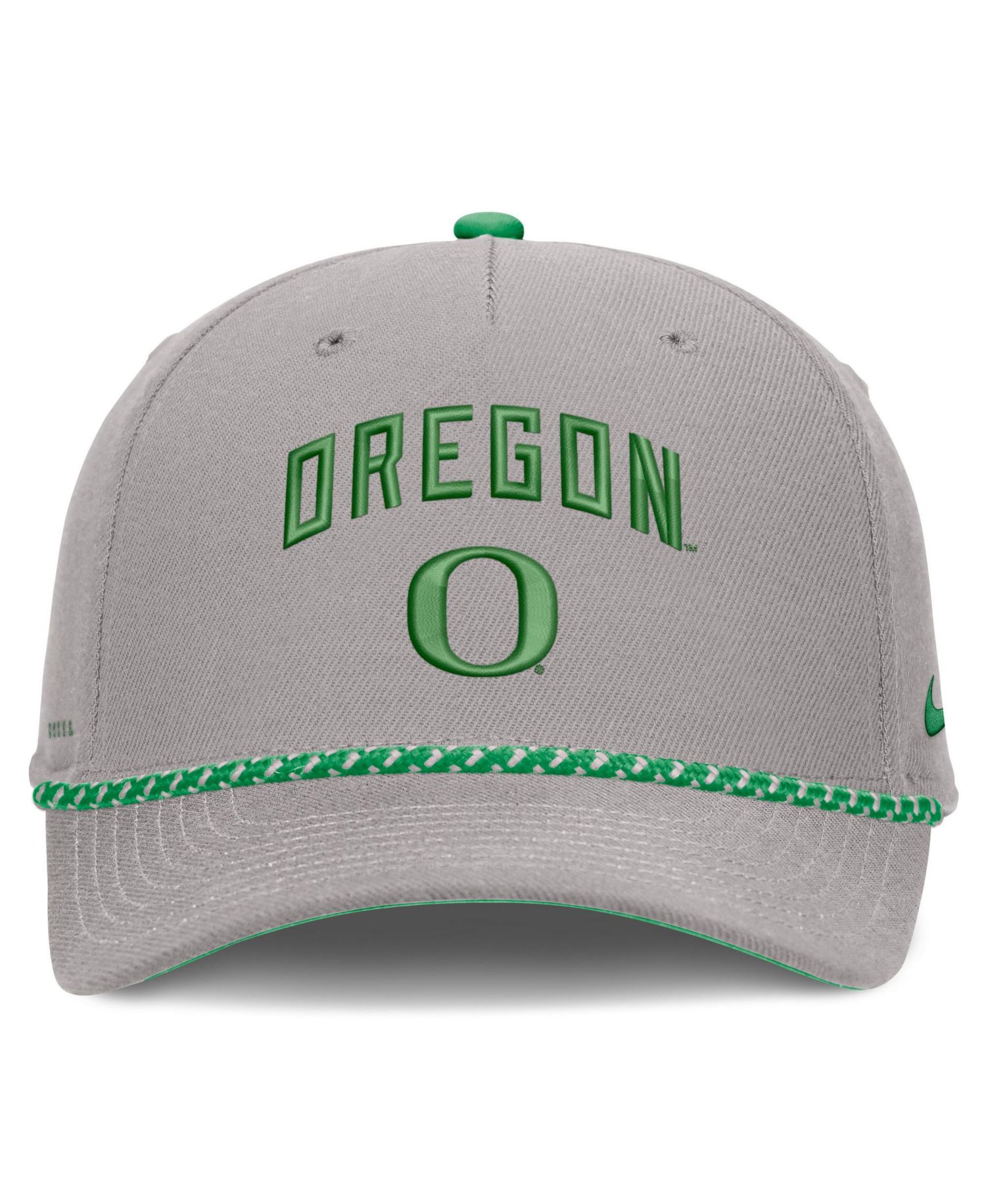 Men's and Women's Gray Oregon Ducks Primetime Rise Rope Adjustable Hat