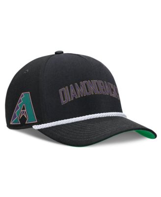 Men's Black Arizona Diamondbacks Cooperstown Collection Rise Adjustable Hat