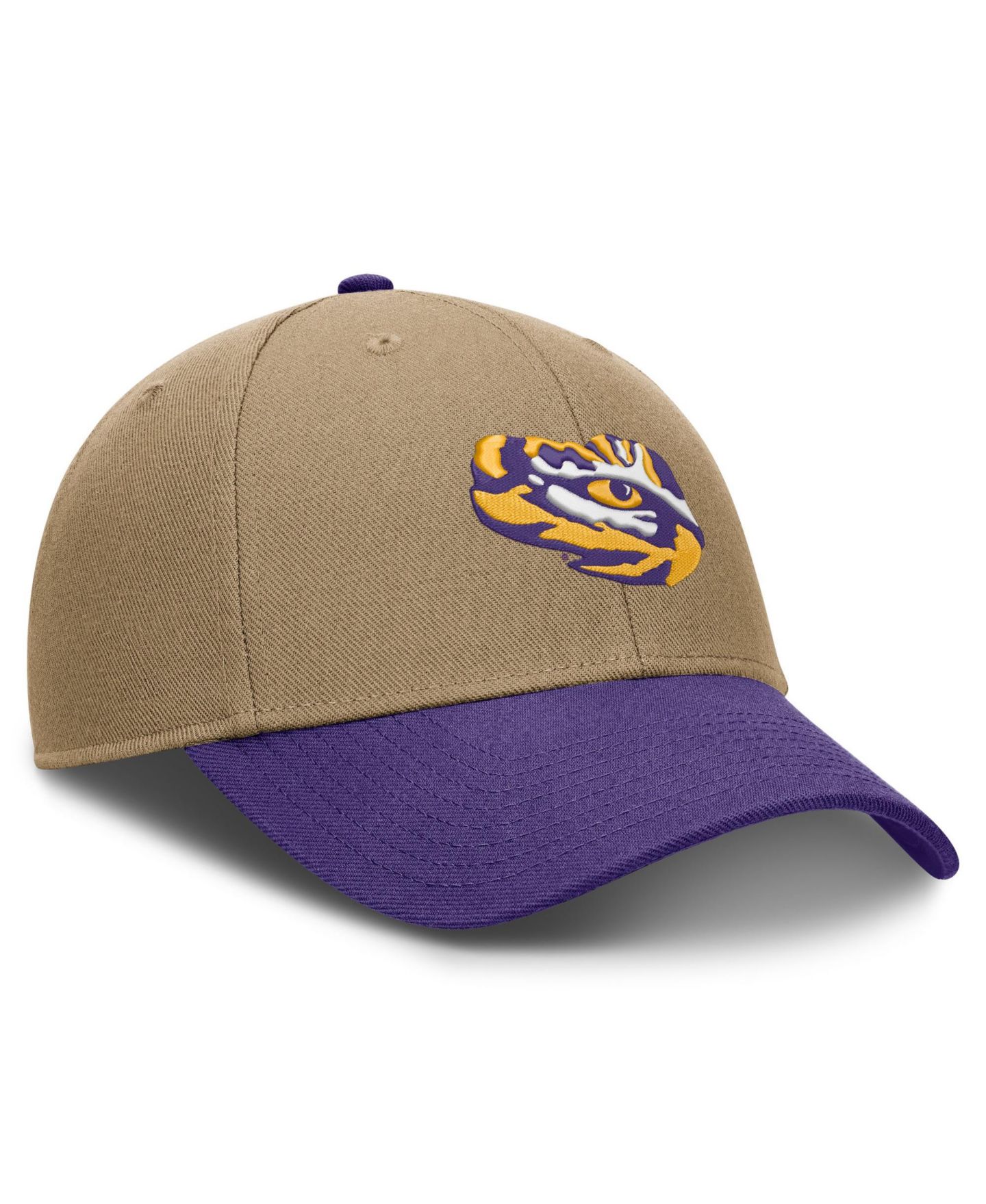 Кепка Nike Beige/Purple LSU Tigers Primetime Rise Dri-FIT Adjustable Hat — фото 3