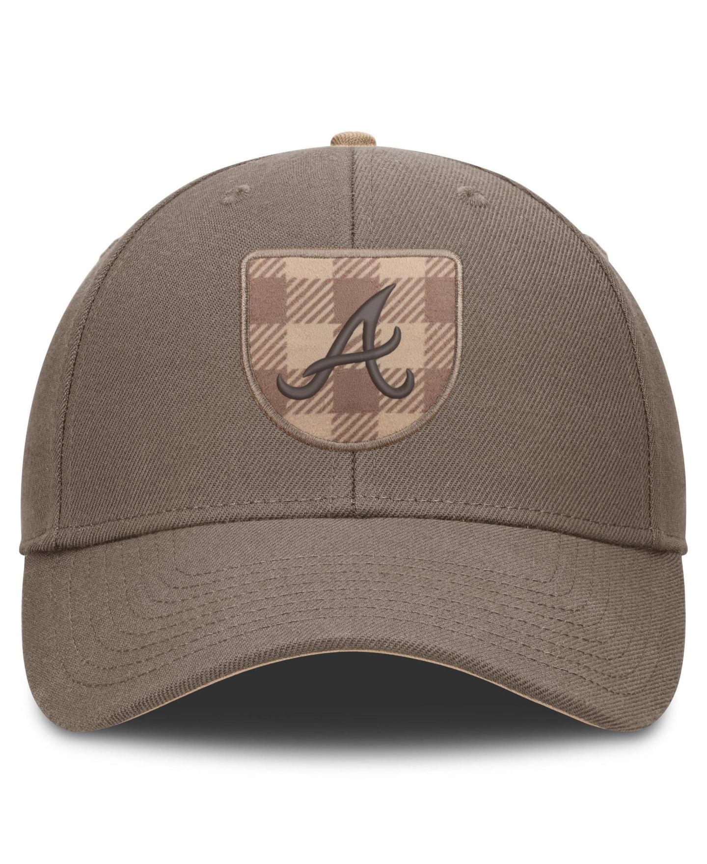 Мужская кепка Nike Brown Atlanta Braves Statement Rise Adjustable Hat — фото 2