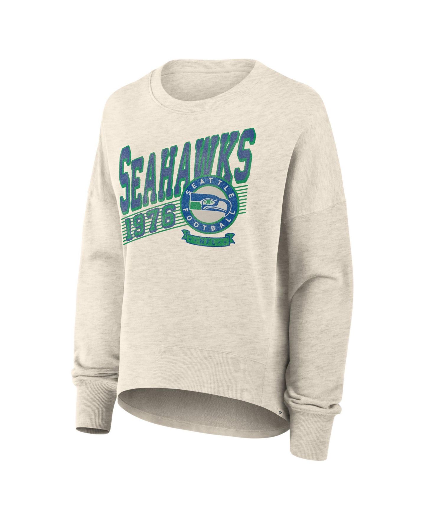Женская толстовка Fanatics Cream Seattle Seahawks Oversized Heritage — фото 2