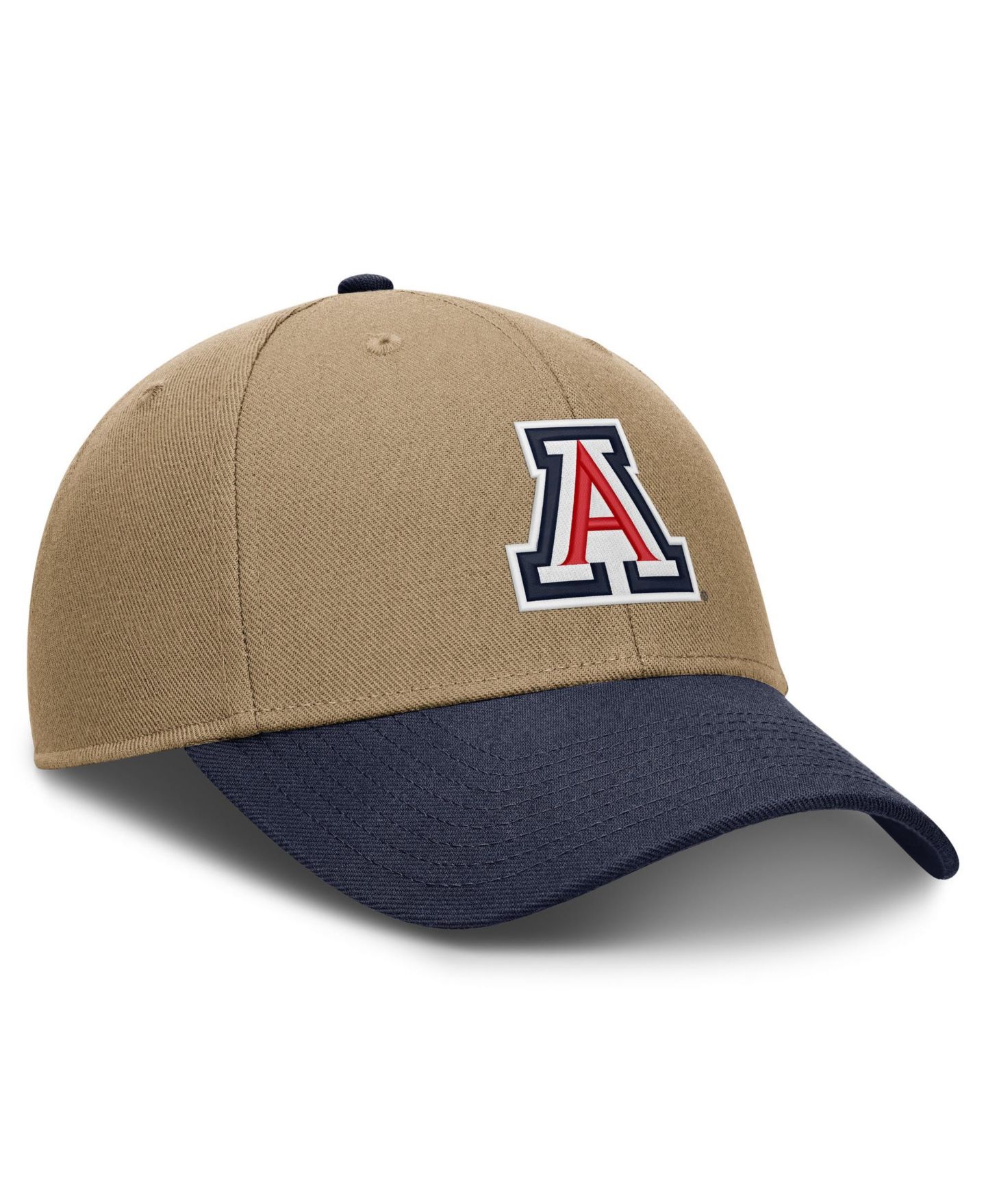 Кепка Nike Beige/Navy Arizona Wildcats Primetime Rise Dri-FIT Adjustable Hat — фото 3