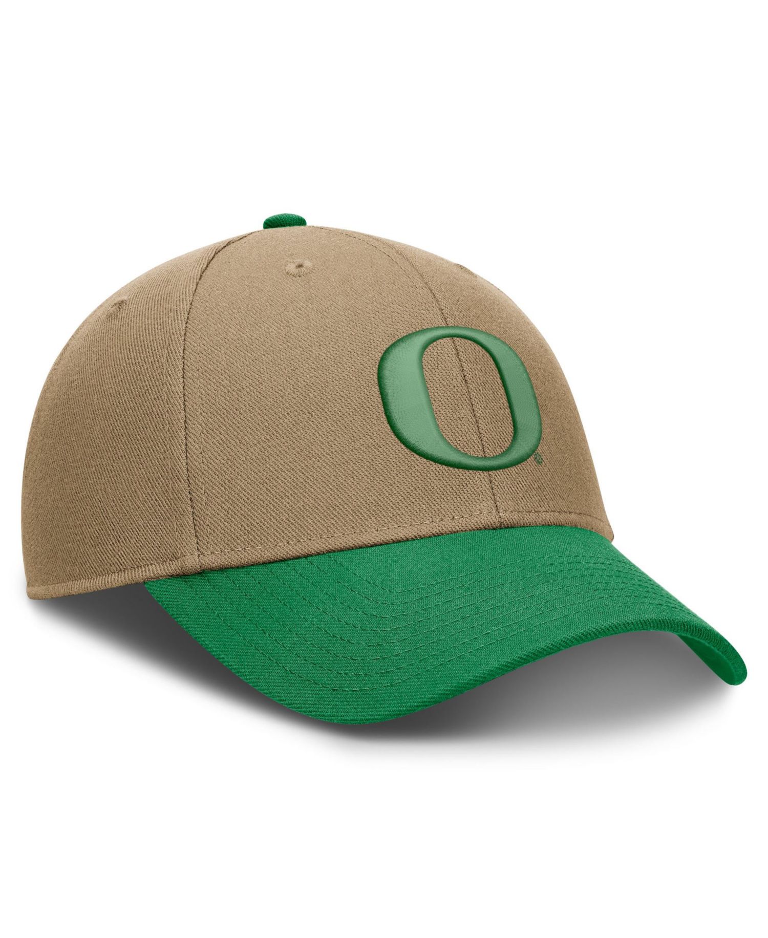 Men's and Women's Beige/Green Oregon Ducks Primetime Rise Dri-FIT Adjustable Hat