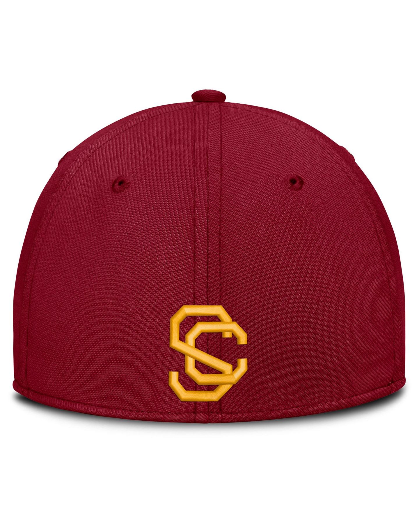Мужской головной убор Nike Natural/Crimson USC Trojans Legacy Swooshflex Dri-FIT Hat — фото 4