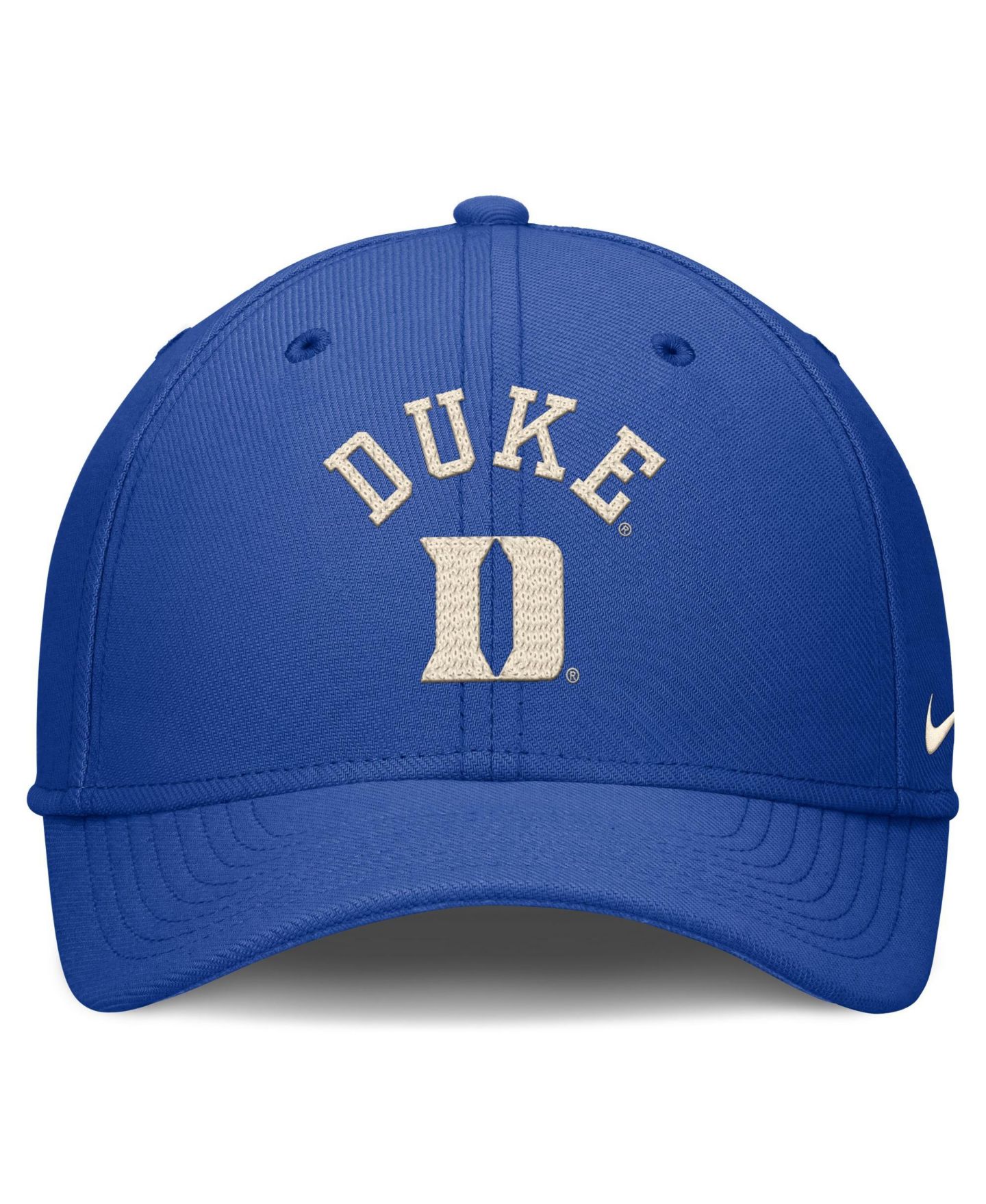 Мужская кепка Nike Royal Duke Blue Devils Campus Prep Chained Arched Swooshflex Flex Hat — фото 2