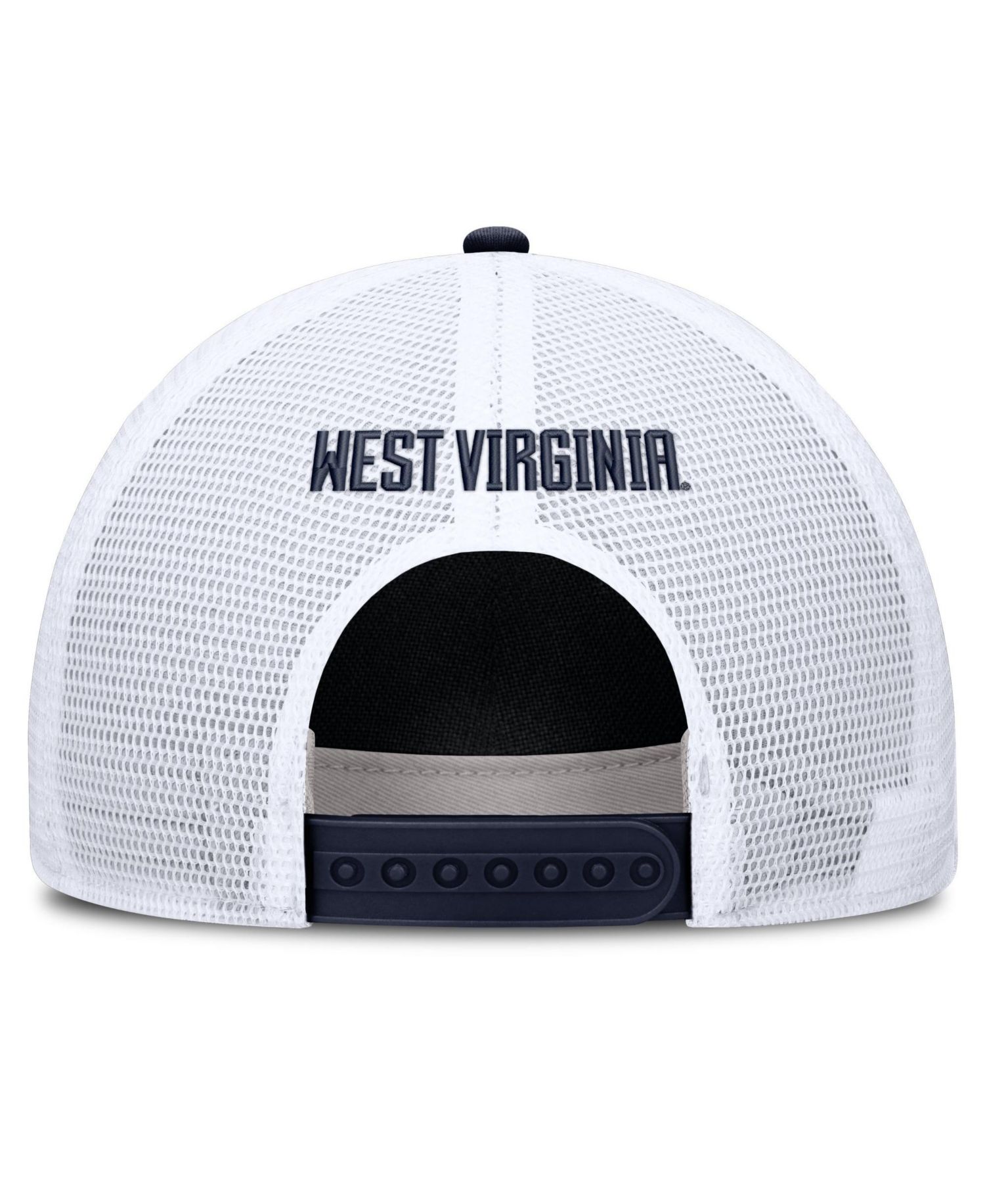 Men's and Women's Navy West Virginia Mountaineers 2026 On-Field Gameday Rope Trucker Adjustable Hat