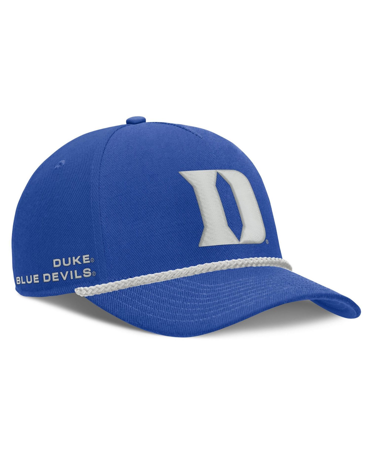 Men's and Women's Royal Duke Blue Devils Rope Rise Adjustable Hat