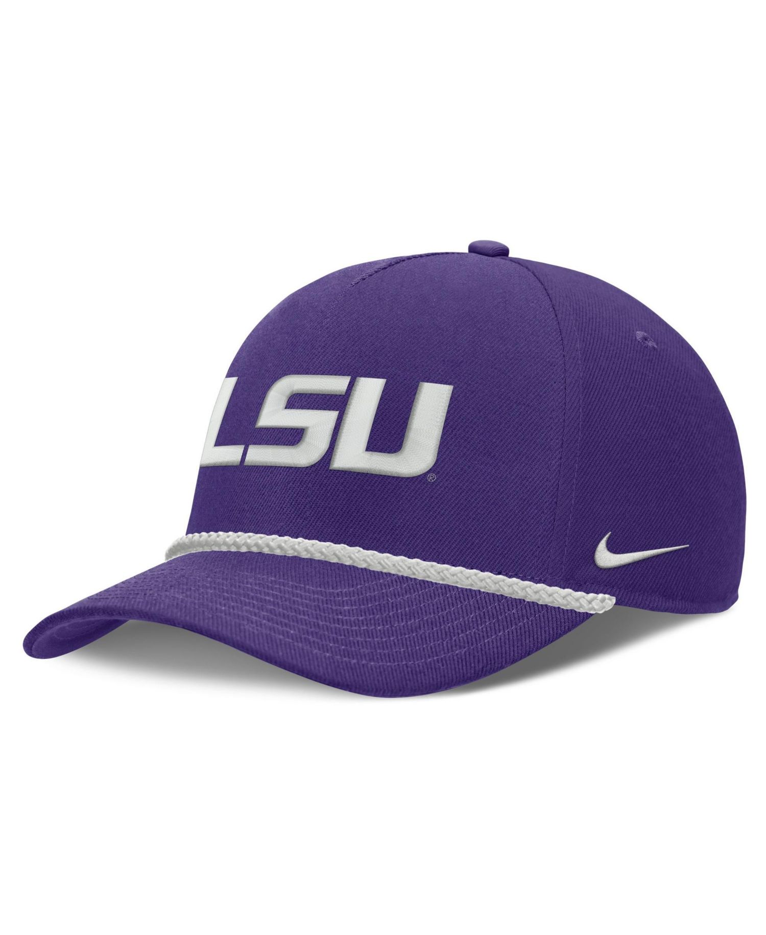 Men's and Women's Purple LSU Tigers Rope Rise Adjustable Hat