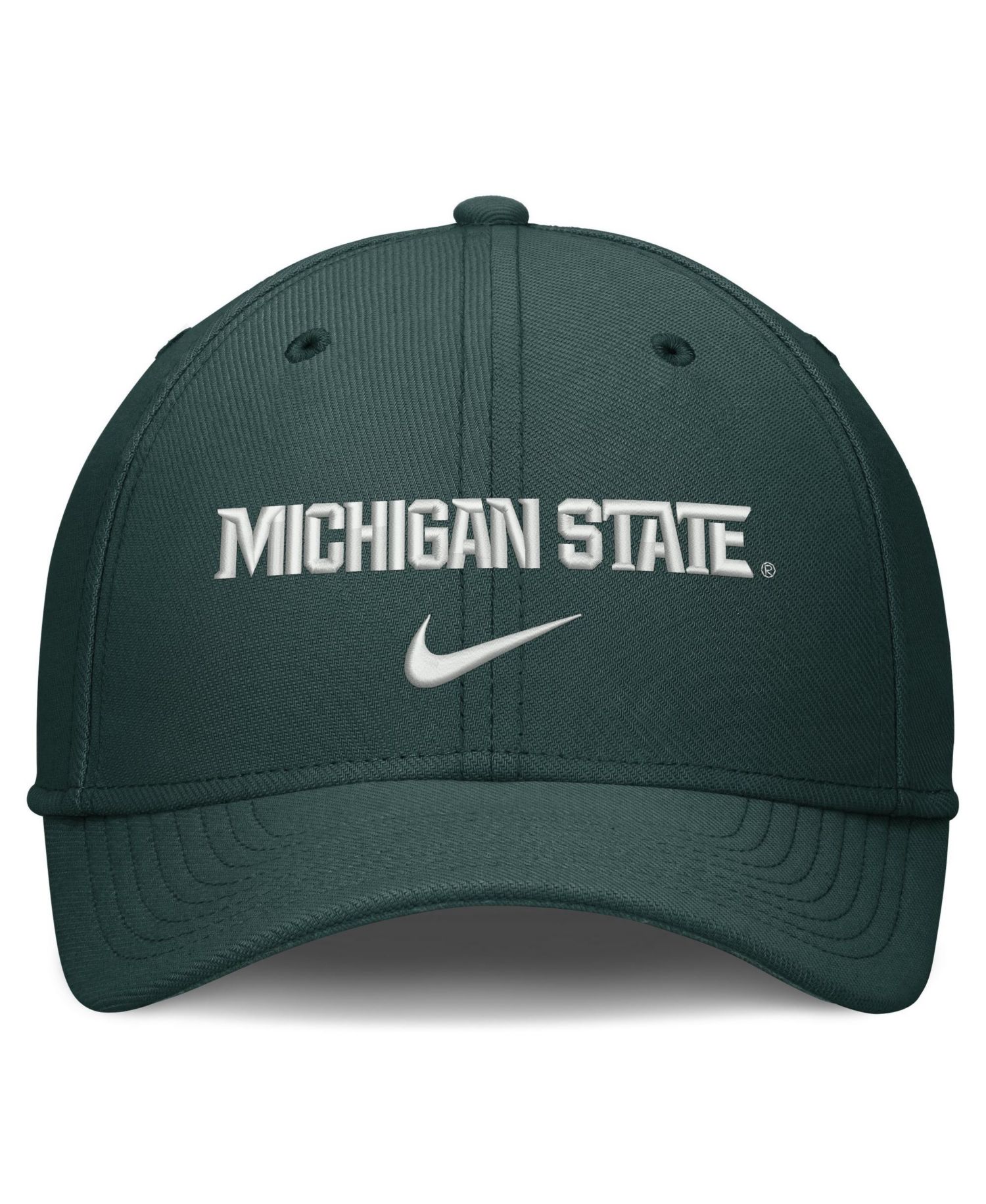Men's Green Michigan State Spartans Rise On-Field SwooshFlex Dri-FIT Flex Hat