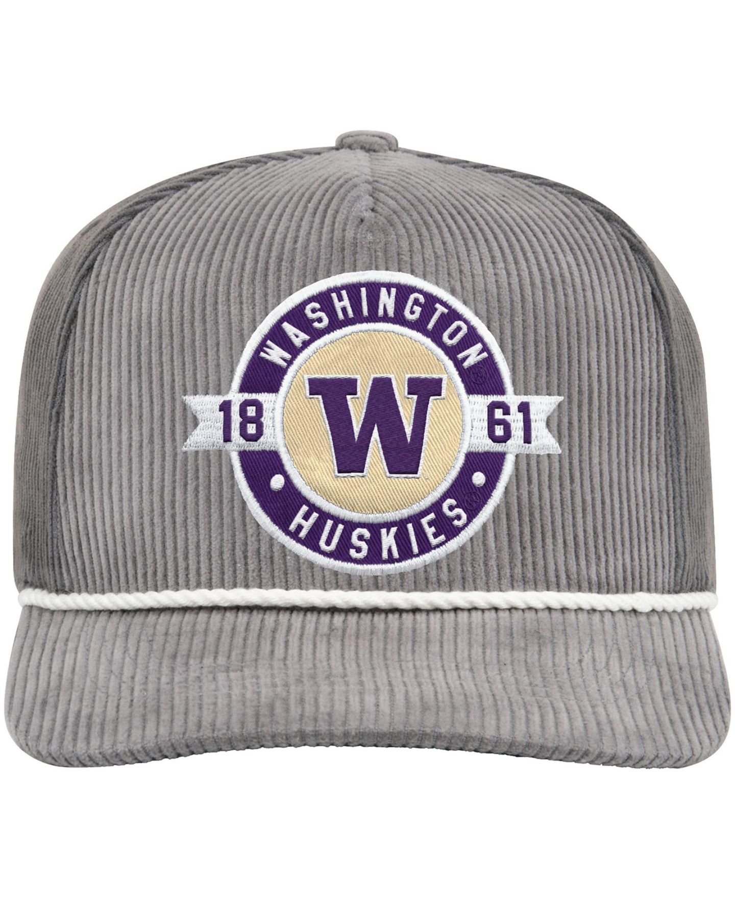 Мужская кепка Colosseum Gray Washington Huskies Where's My Hat Podium Adjustable Trucker Hat — фото 2