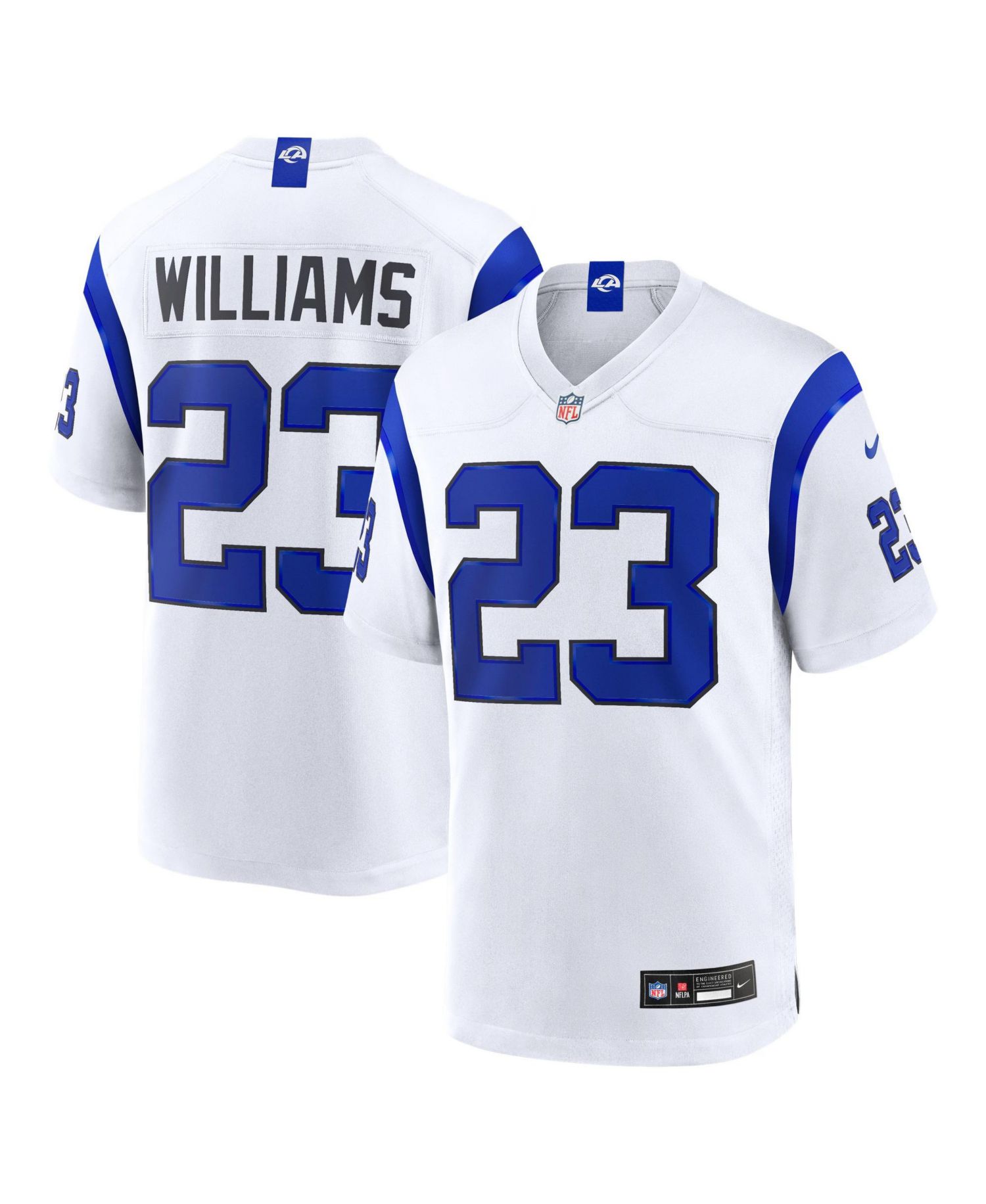 Men's Kyren Williams Los Angeles Rams Fearsome White Game Jersey