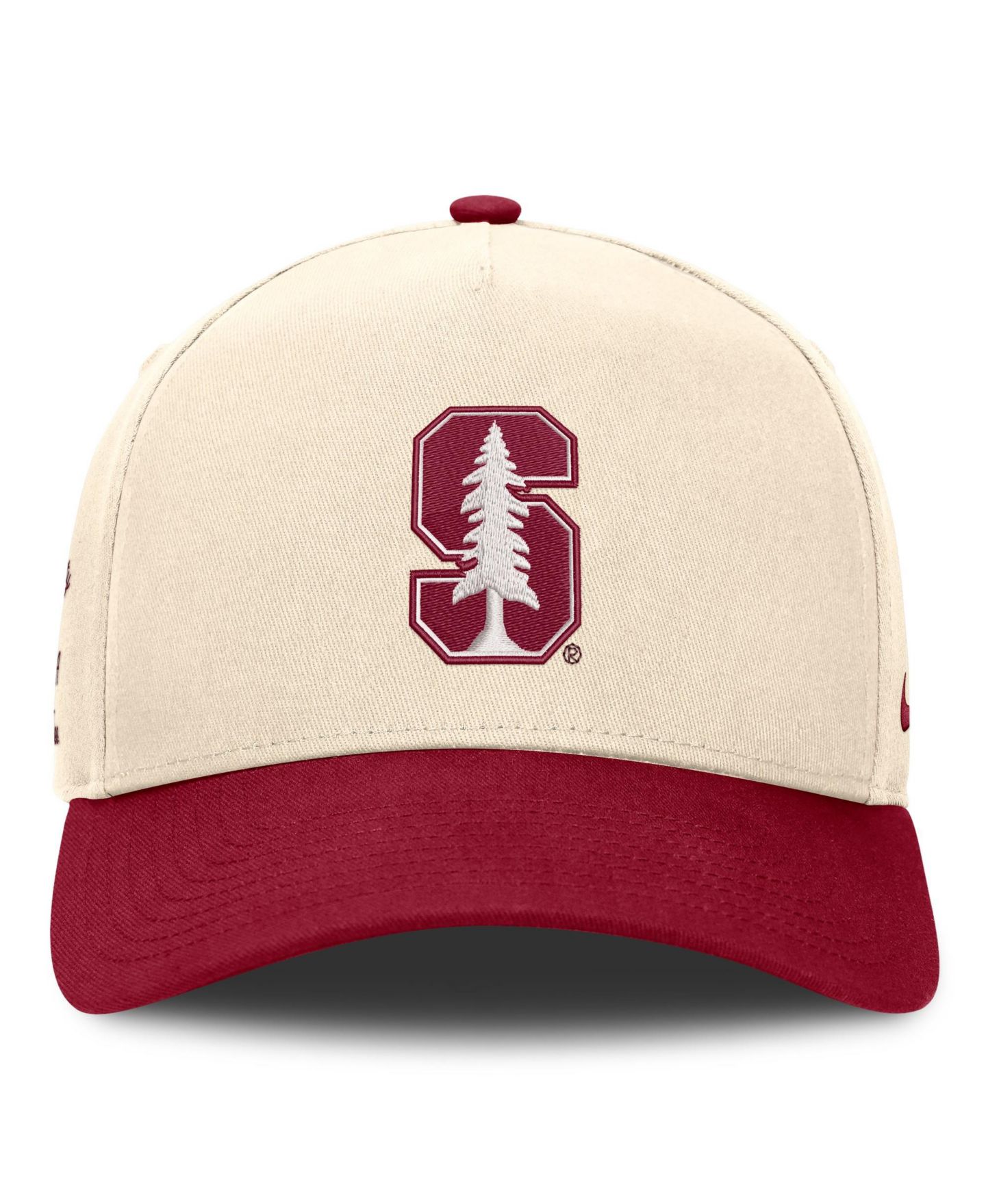 Кепка Nike Natural/Cardinal Stanford Cardinal Campus Prep Rise Adjustable Hat — фото 2