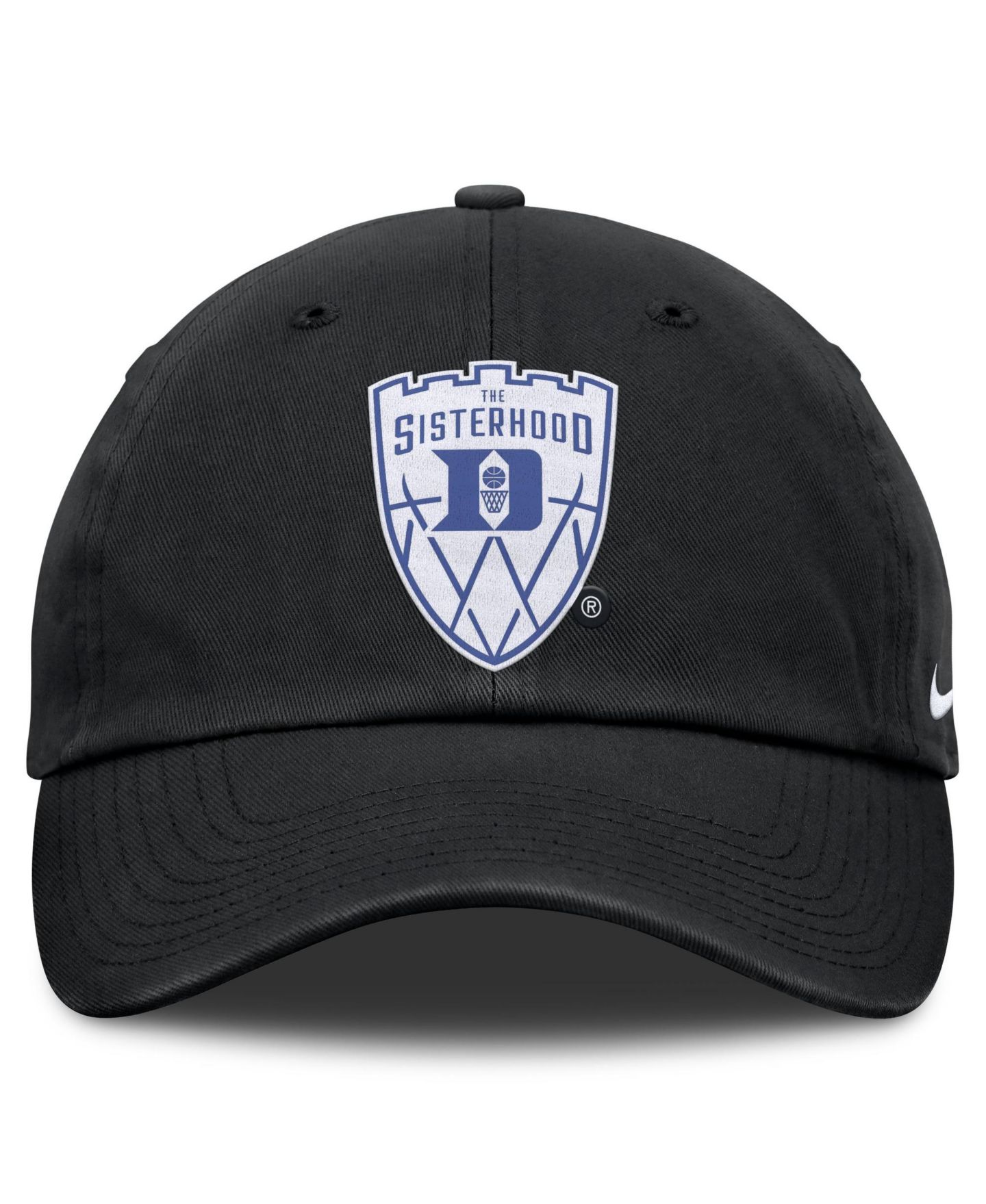 Мужская кепка Nike Black Duke Blue Devils The Sisterhood Club Adjustable Hat — фото 2