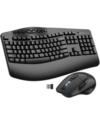 Wireless Ergonomic Silent Keyboard and Mouse Combo
