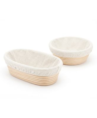 2-Piece Rattan Brotform Bread Proofing Basket Set