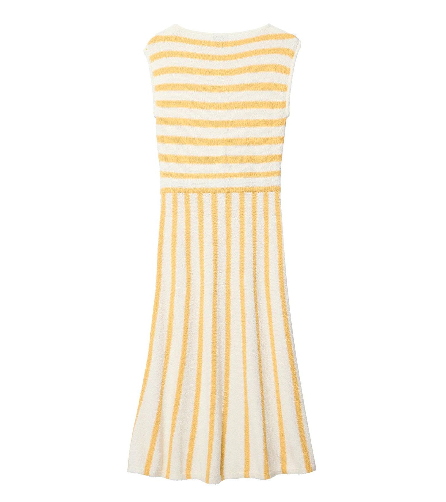 Women's Striped A-Line Midi Dress