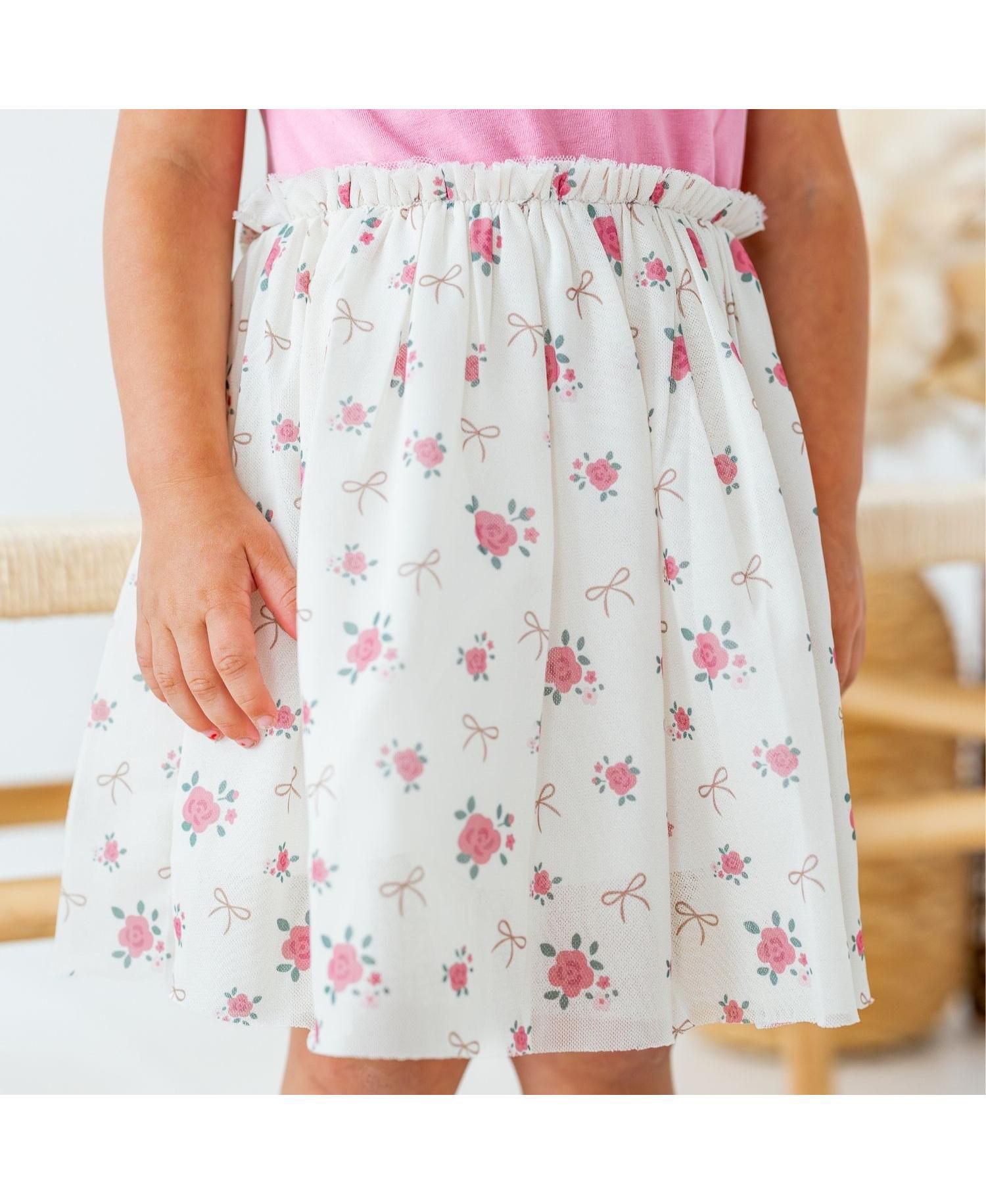 Girl's (5-8) Coquette Short Sleeve Tutu Dress