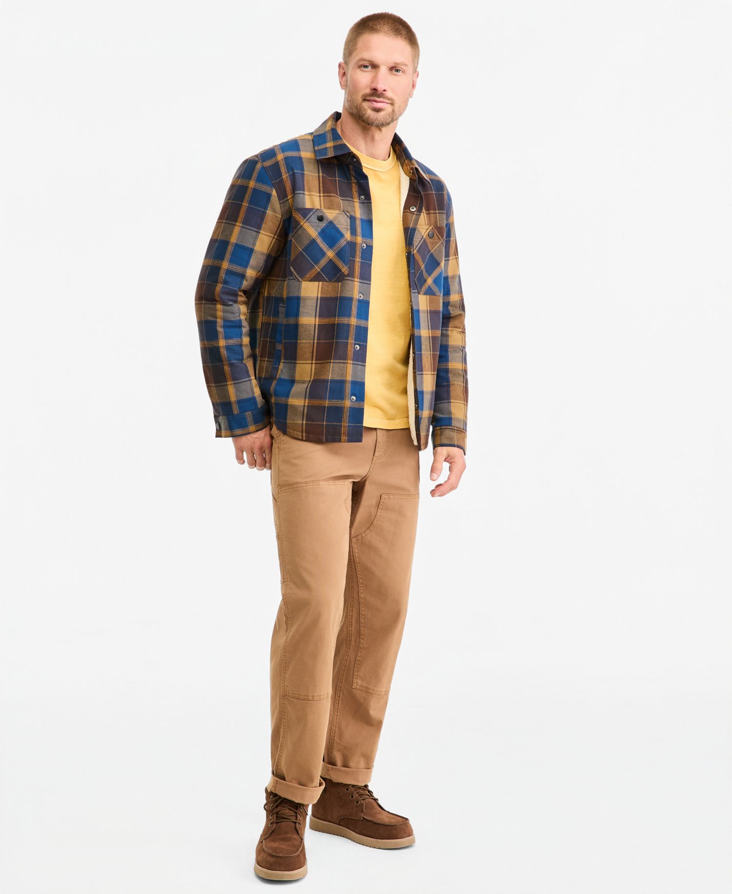 Men's Plaid Regular-Fit Shirt Jacket