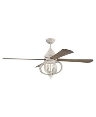 60" Augusta LED Ceiling Fan in Cottage White with Remote