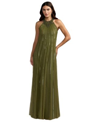 Women's Embellished Halter Gown