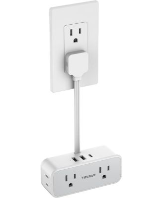 Wall Outlet Extender with 0.5Feet, 1 USB C, 5.5 inches for Home, Office and Travel