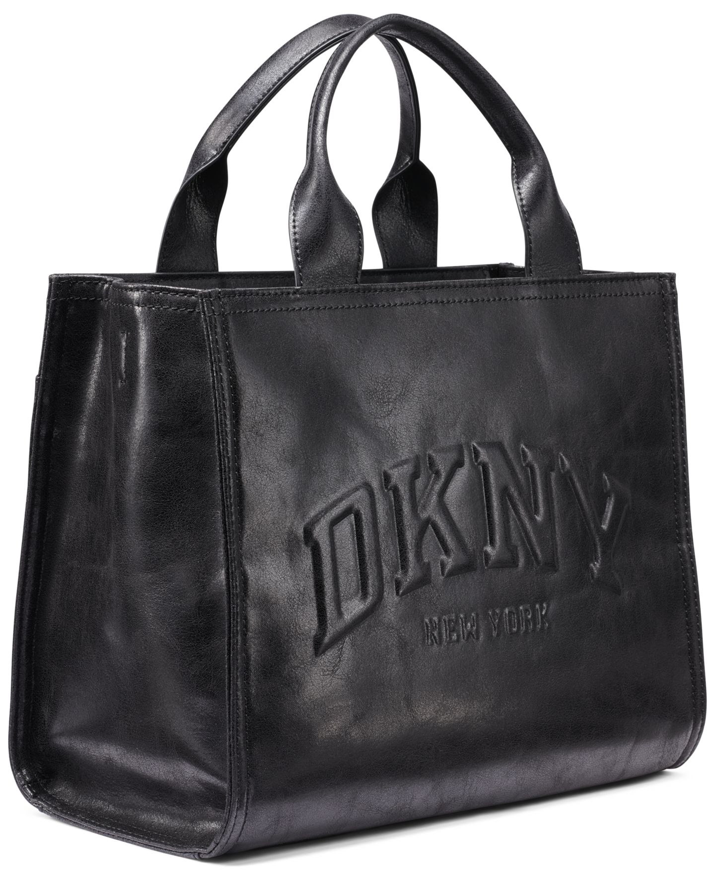 Женская сумка DKNY Hadlee Medium Zipper Tote Handbag, цвет: Чёрный / Серебряный — фото 4