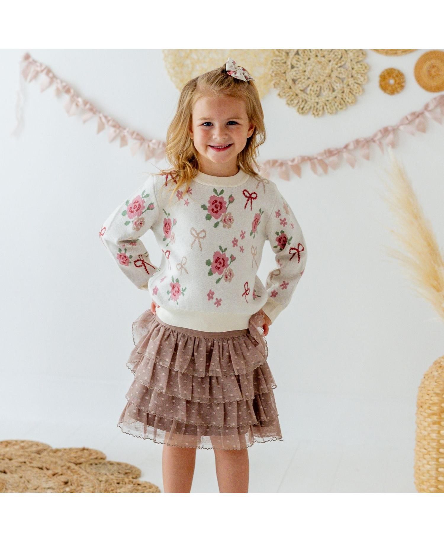 Baby Girls Coquette Rose Sweater