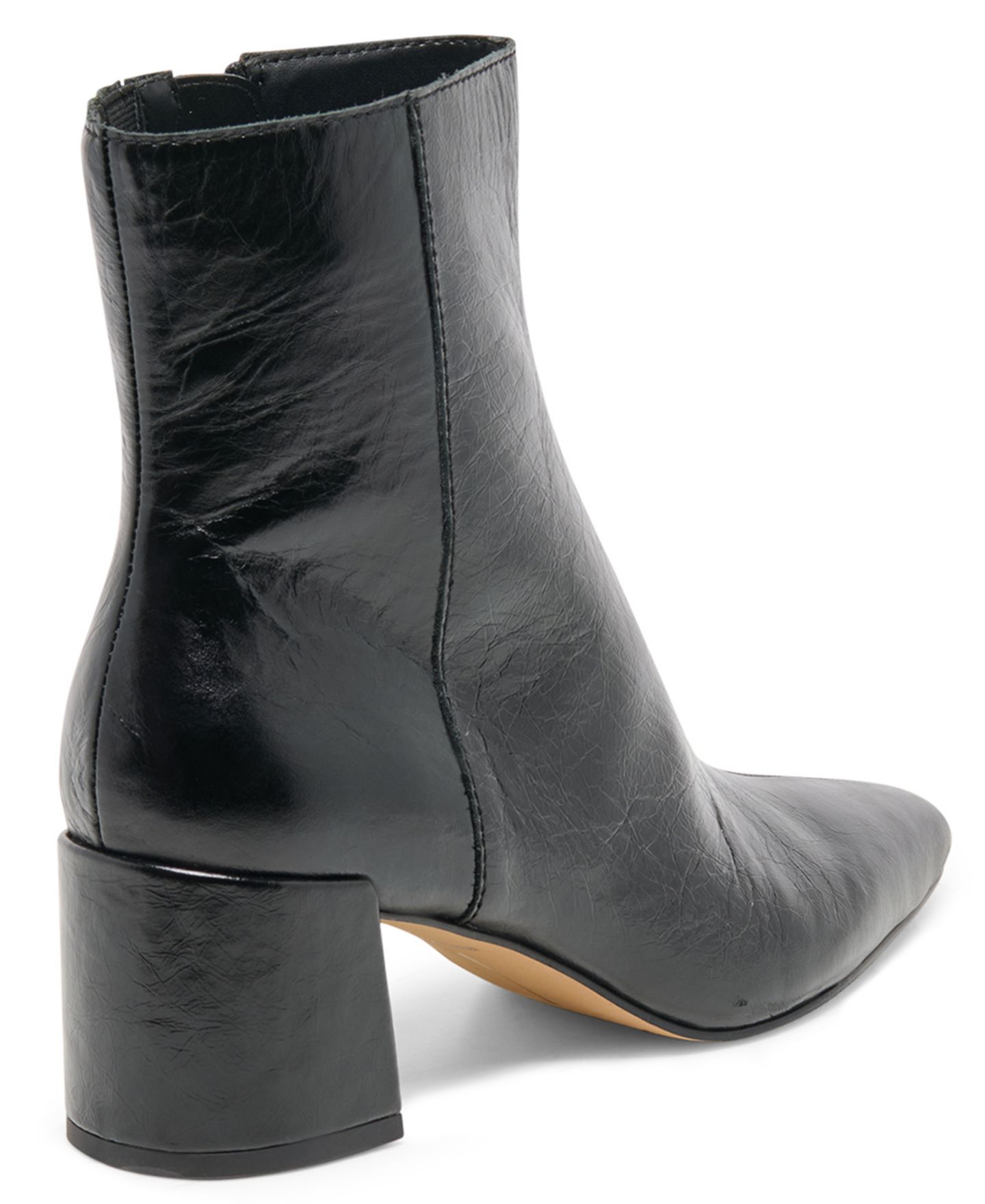 Женские ботинки Dolce Vita Bayra Snip Toe Block Heel Dress Booties, цвет: Полуночная лаковая кожа — фото 7