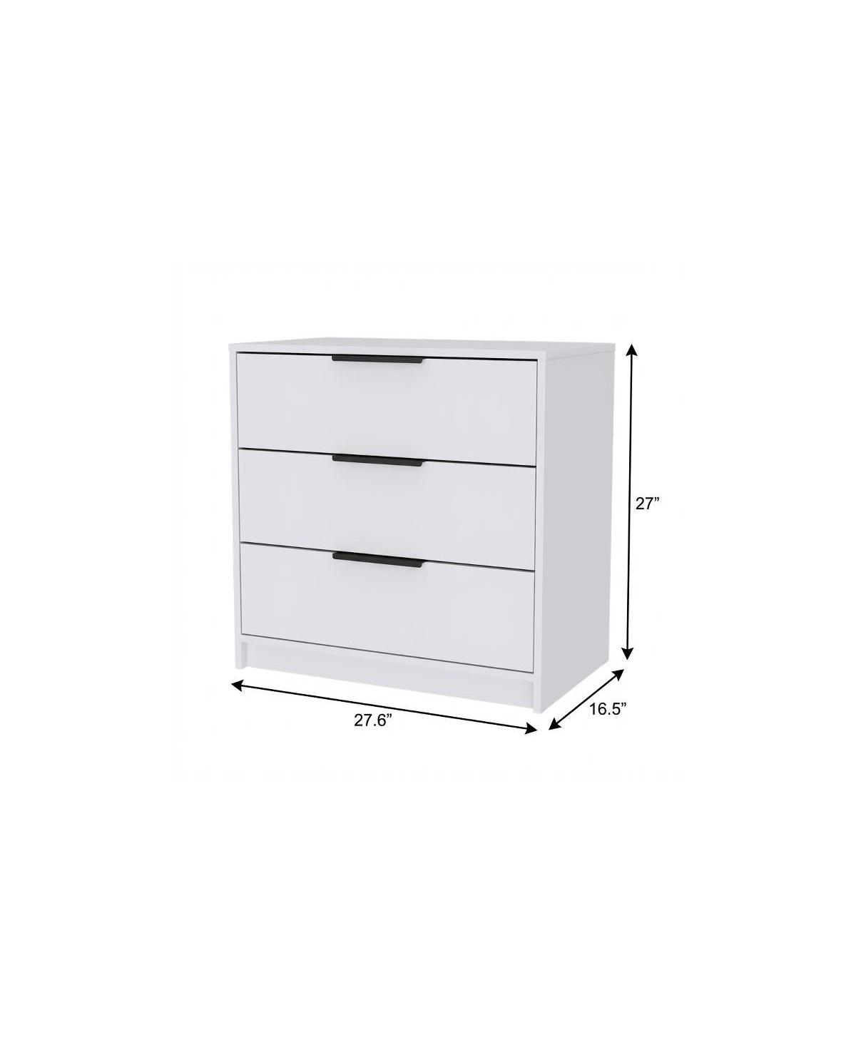 HomeRoots 28" Three Drawer Standard Chest