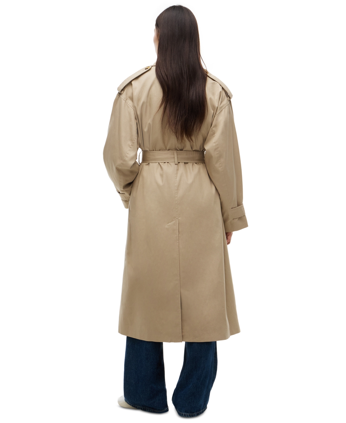 Tommy Hilfiger Women's American Icons Oversized Double-Breasted Trench Coat
