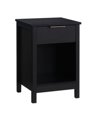 Retro 3-Tier Nightstand with Drawer and Shelf