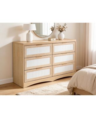 Transitional 6-Drawer Farmhouse Dresser