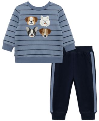 Baby Boys' Puppy Graphic Sweatshirt and Pants, 2-Piece Set