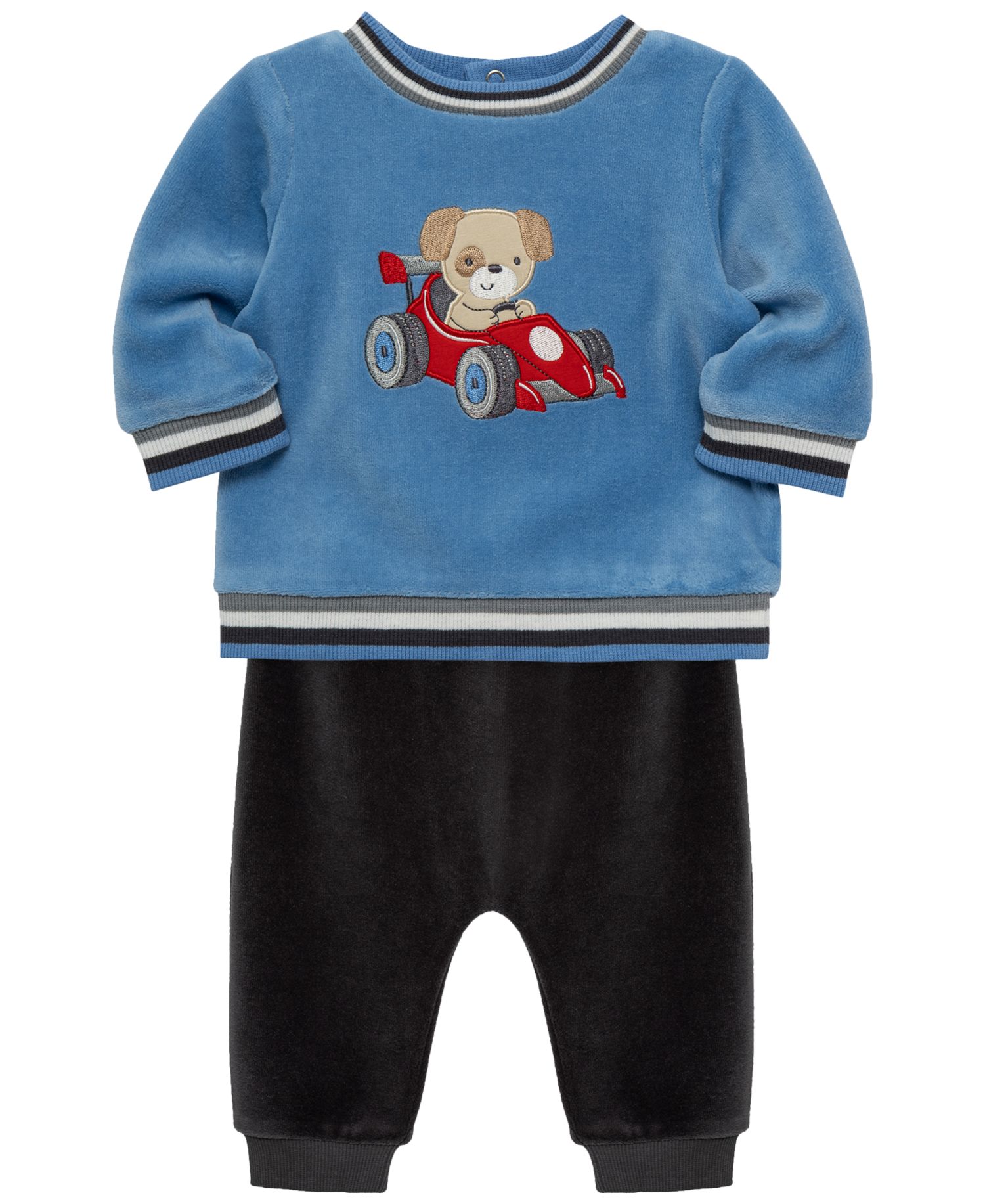 Baby Boys' Racing Puppy Graphic Sweatshirt and Pants, 2-Piece Set