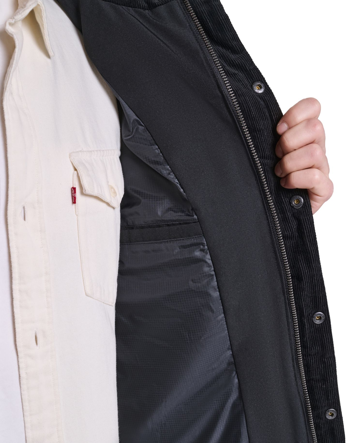 Men's Mixed-Media Puffer Jacket