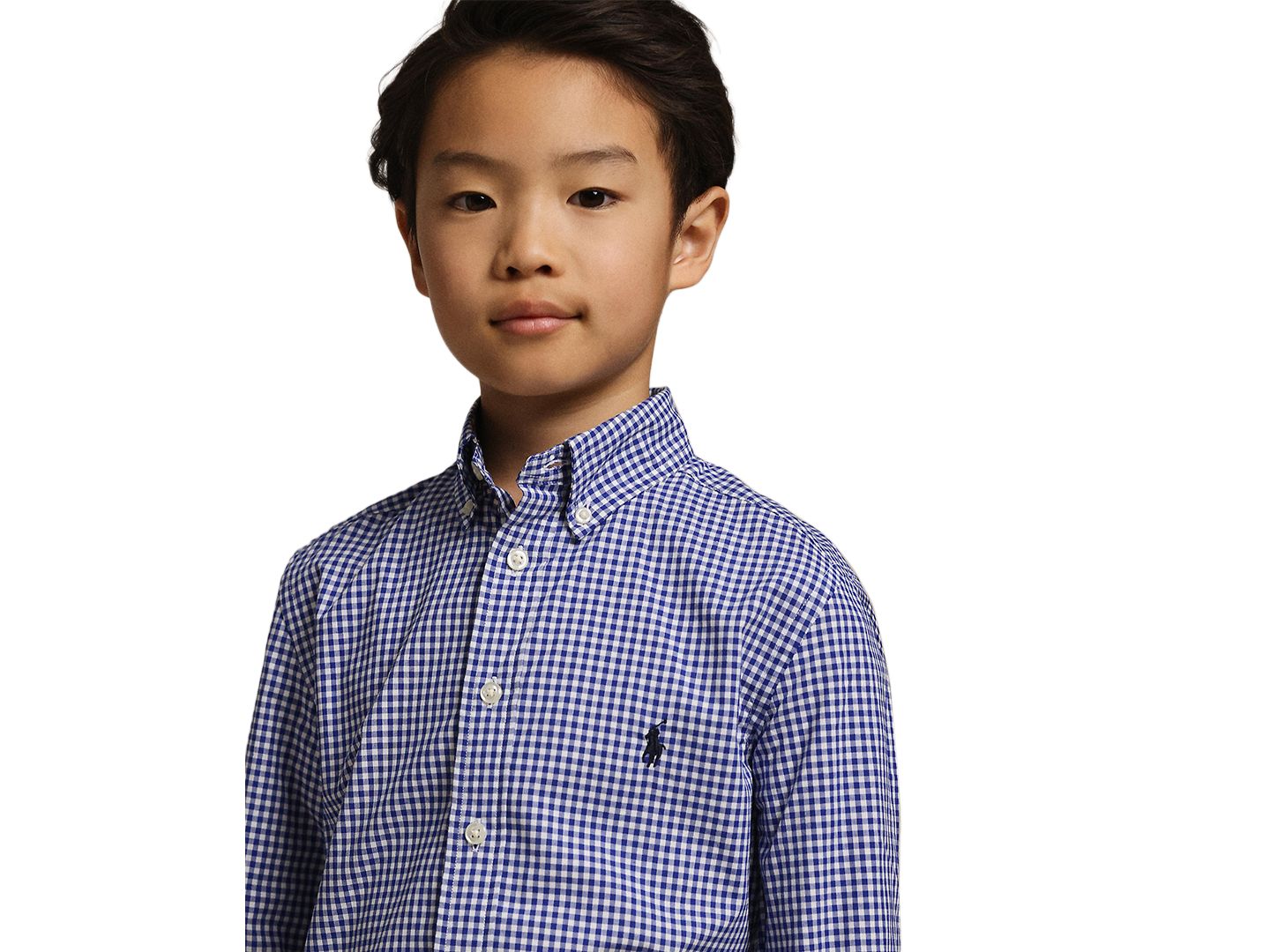 Рубашка Polo Ralph Lauren Gingham Cotton Poplin Shirt для мальчиков, цвет: Синий разноцветный — фото 3