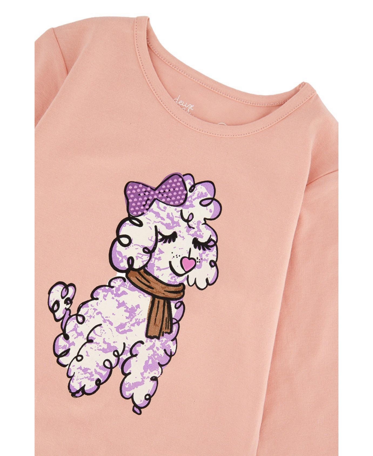 Deux par Little and Big Girl 6-12 Long Sleeve Cotton T-Shirt
