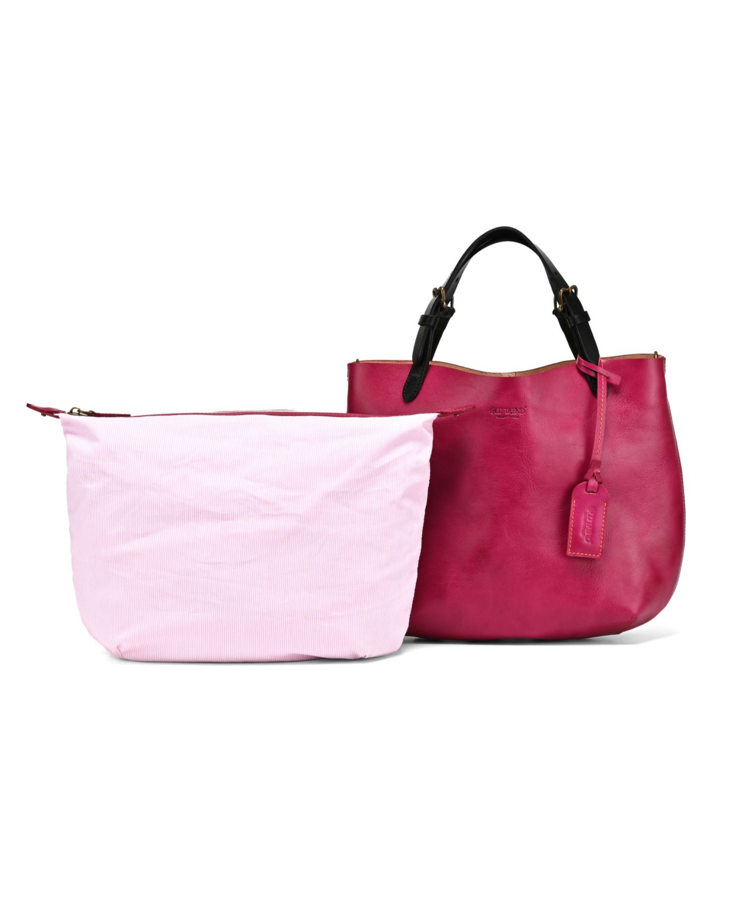 Dip Dye Mini Leather Crossbody Tote Bag