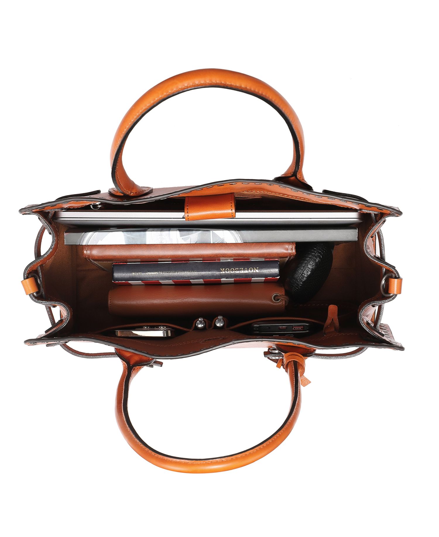 Westland Large Studded Leather Satchel Bag