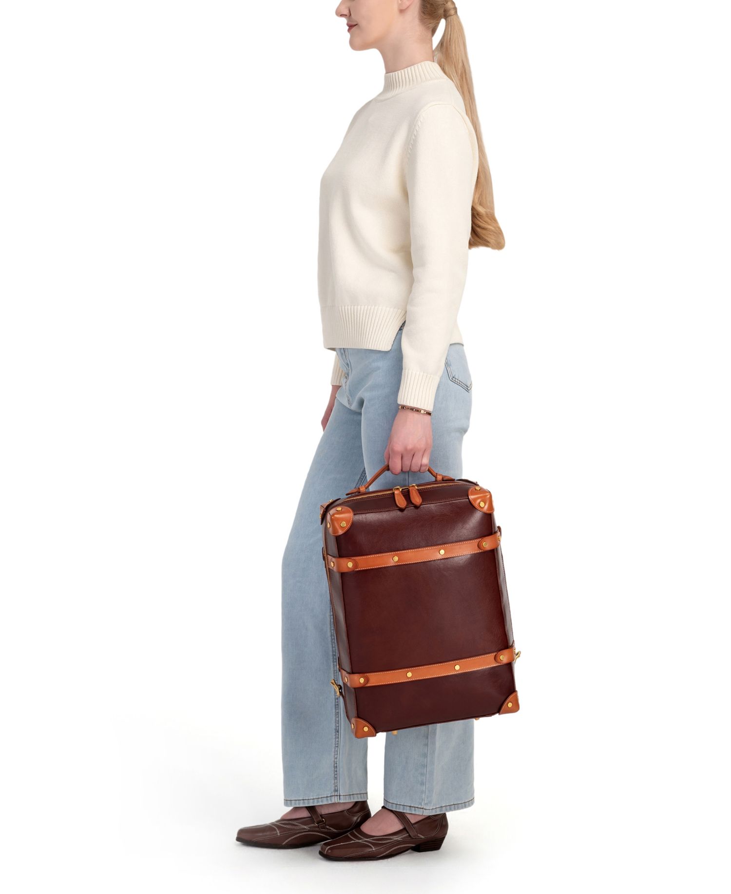 Women's Genuine Leather Speedwell Trunk Backpack