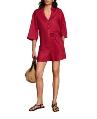 Women's Linen Short Sleeve Resort Shirt