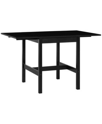 Foldable Dining Table Drop Leaf Table with Solid Wood Frame
