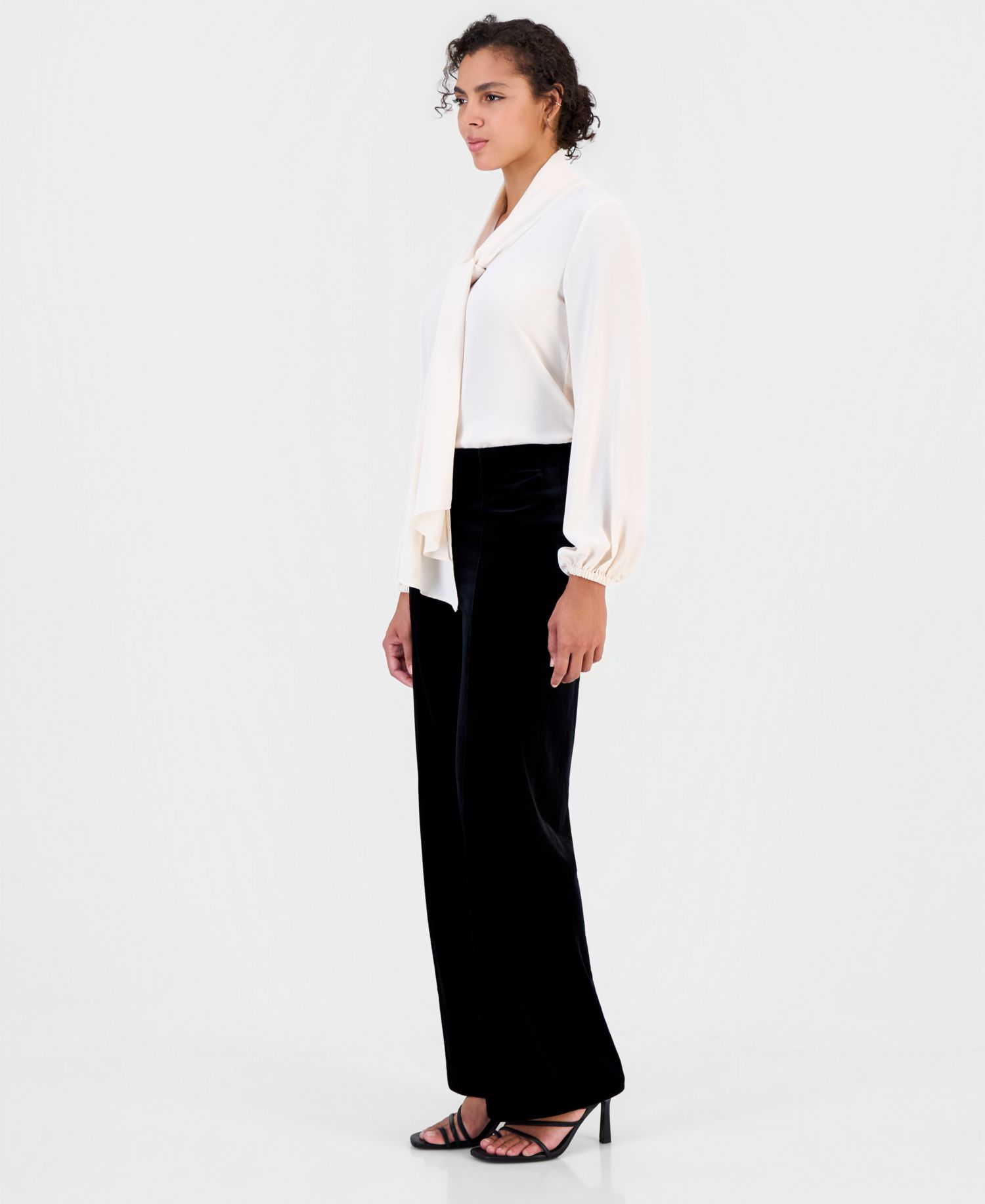 Women's Pull-On Wide-Leg Velvet Pants