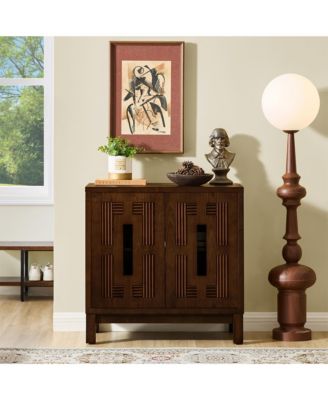 31.5" Modern Sideboard Buffet Cabinet Display Storage with Double Doors and Adjustable Shelves