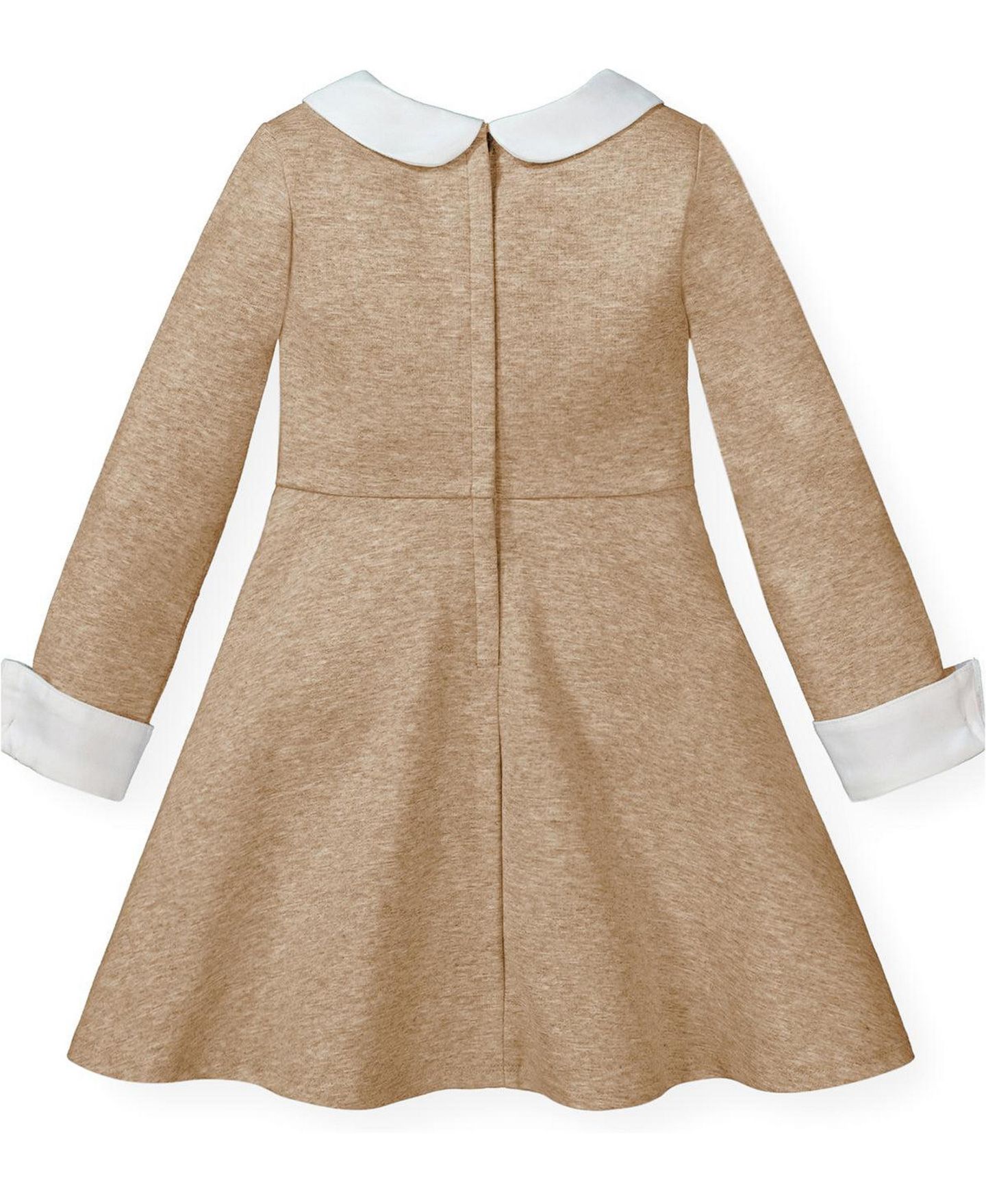 Платье Hope & Henry French Look Ponte Dress with Bow для девочек, цвет: Верблюжий меланжевый — фото 4