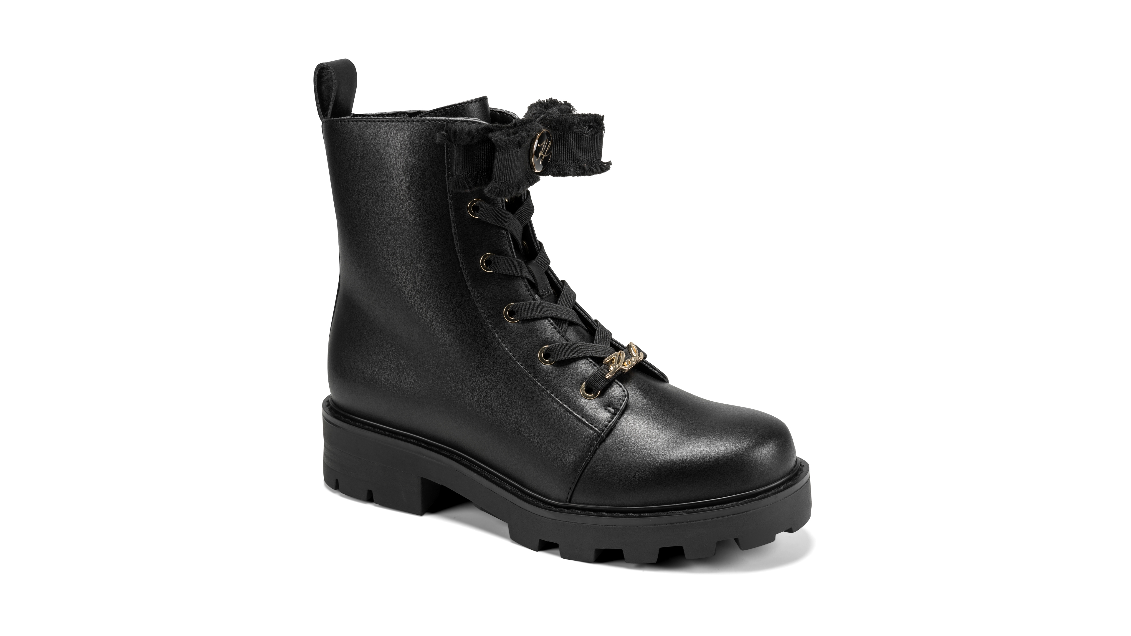 Karl Lagerfeld Paris Women's Metea Combat Lace-Up Booties